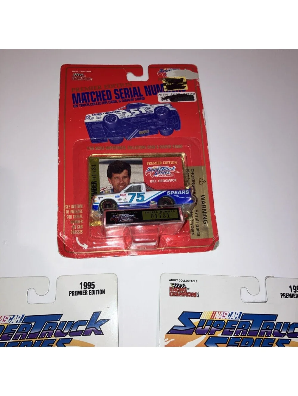 Lot of 3 1995 Racing Champions Super Truck Series Premier Edition By Craftsman